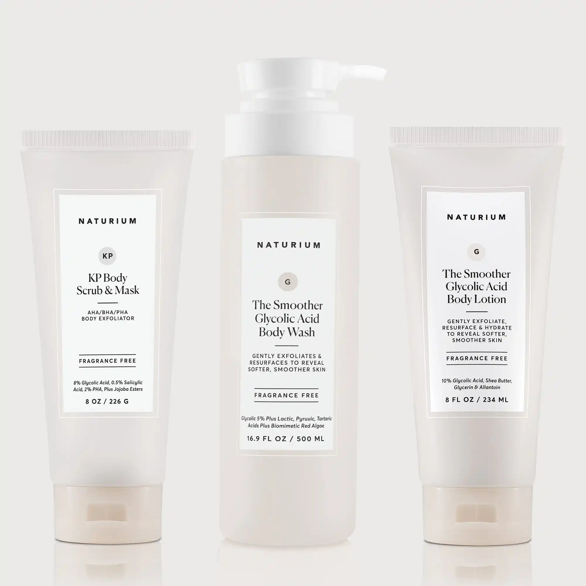the-glycolic-acid-body-bundle-f2 NATR_KPScrub_SmootherBodyWash_SmootherLotion_Bundle_ecomm.webp